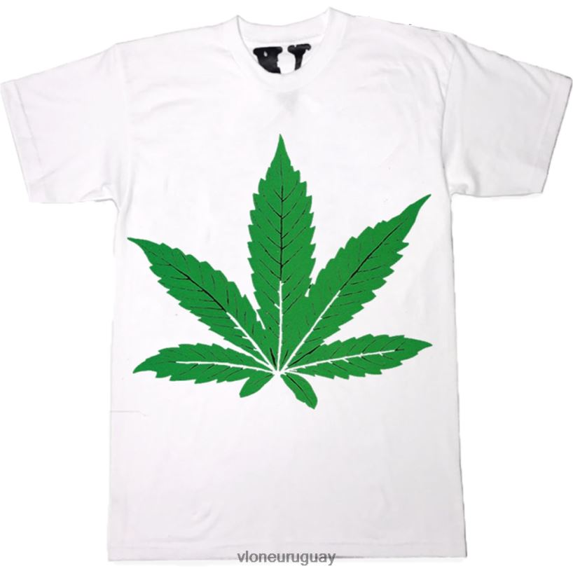 hombres Vlone camisa dr dre hoja verde arriba 84H0B326