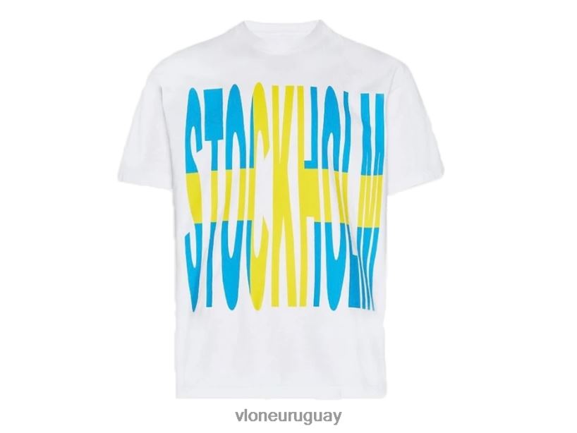 hombres Vlone camiseta blanca awge a$ap rocky stockholm arriba 84H0B216