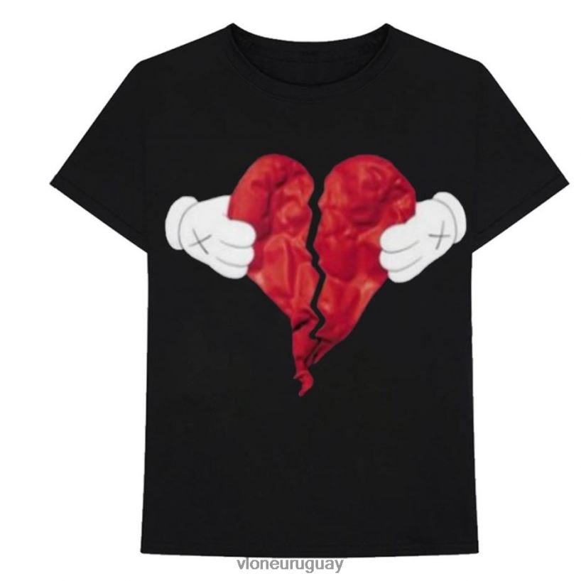 hombres Vlone camiseta corazon roto arriba 84H0B293