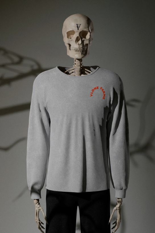 hombres Vlone camiseta de manga larga de gatekeeper framer arriba 84H0B100
