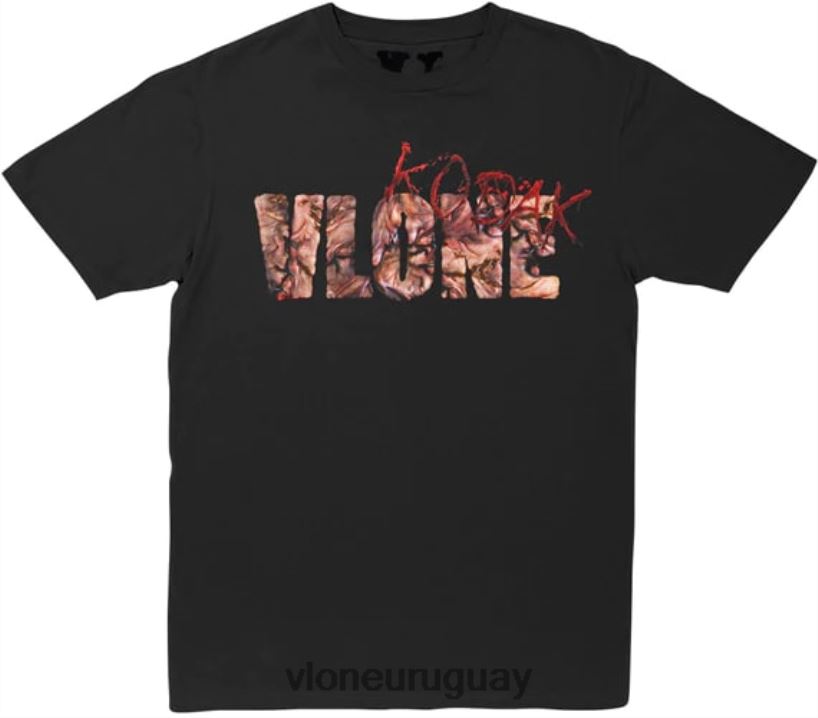 hombres Vlone camiseta kodak negra kb negra arriba 84H0B214