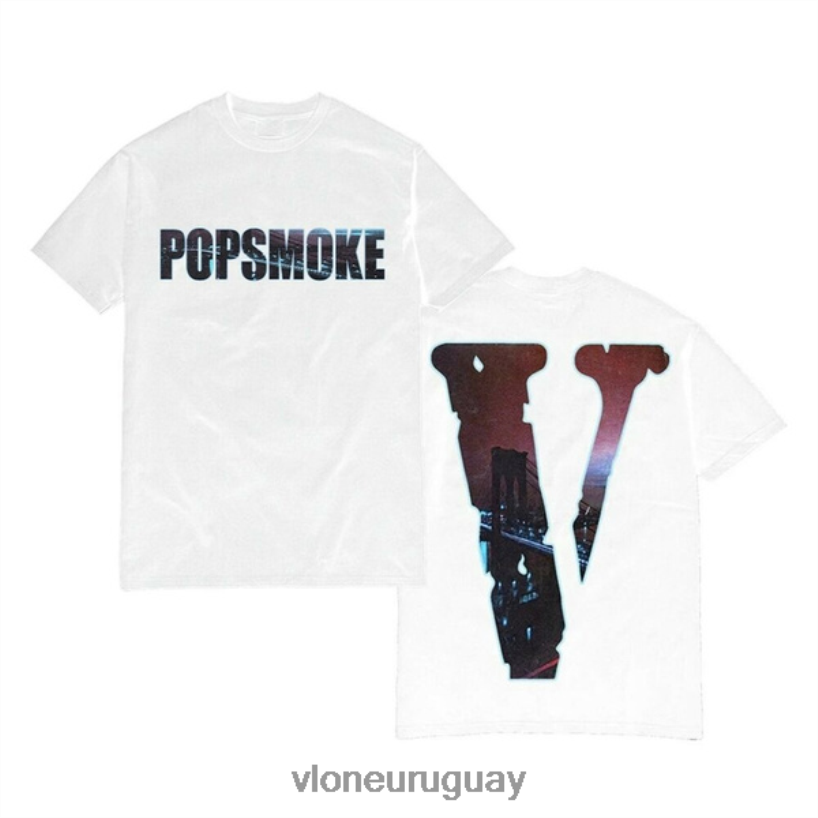 hombres Vlone camiseta pop smoke ny city arriba 84H0B329