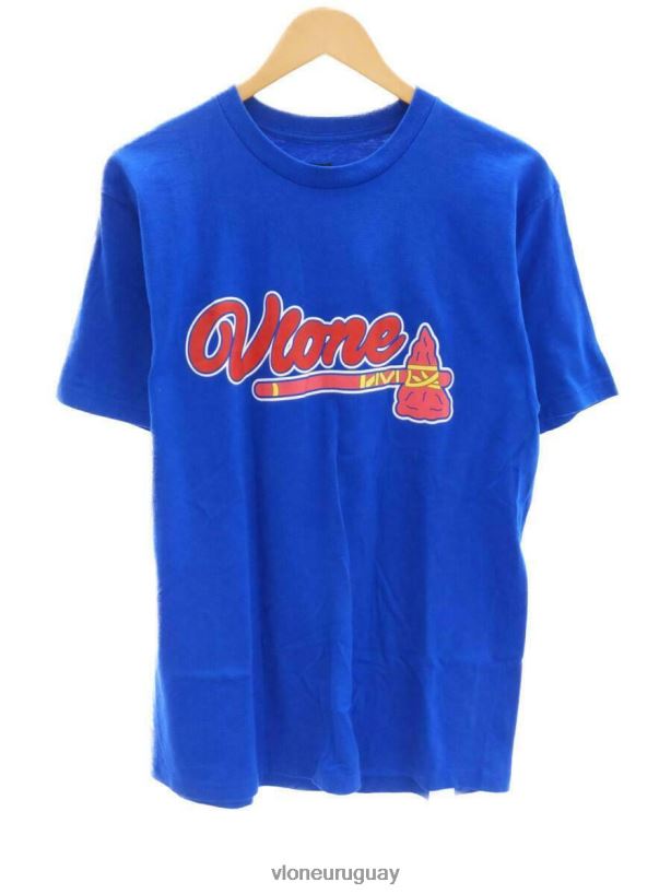 hombres Vlone l camiseta de algodón ax ss camiseta de moda de algodón azul arriba 84H0B212