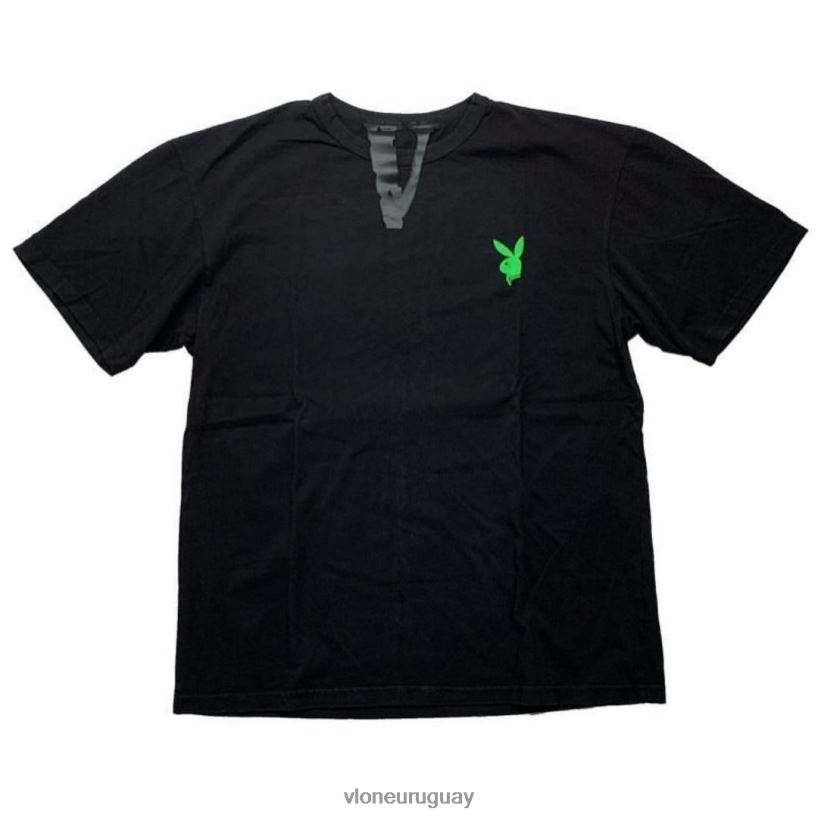 hombres Vlone playboy carti conejita camiseta negra arriba 84H0B220