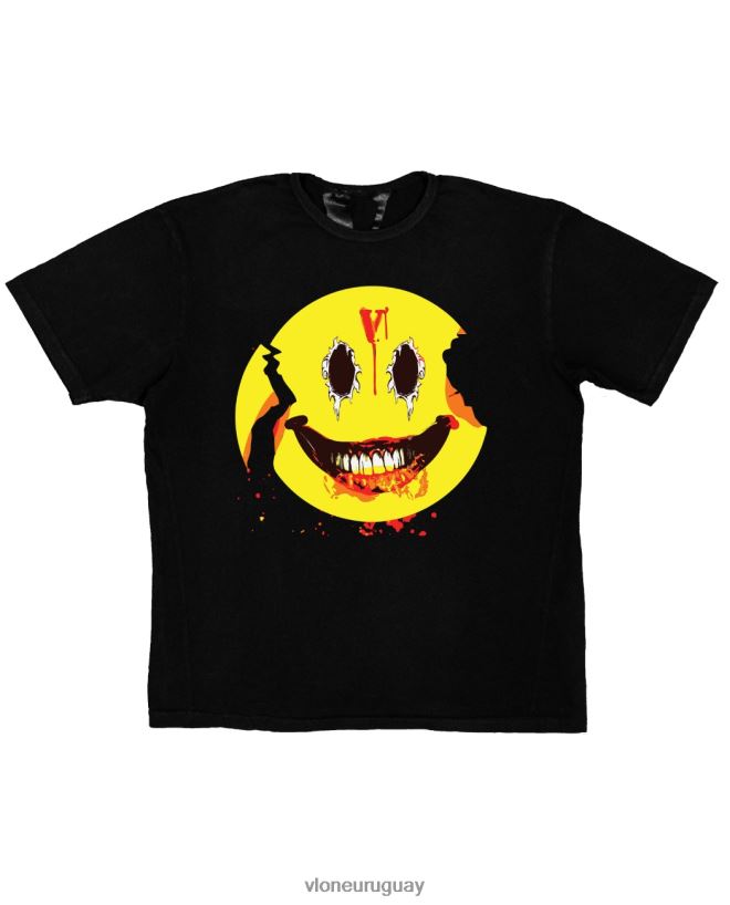 hombres Vlone ríe ahora llora después camiseta negra arriba 84H0B164