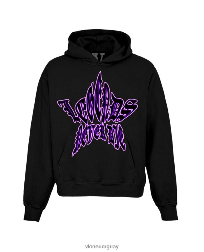 hombres Vlone sudadera con capucha Juice World Legend negra arriba 84H0B9
