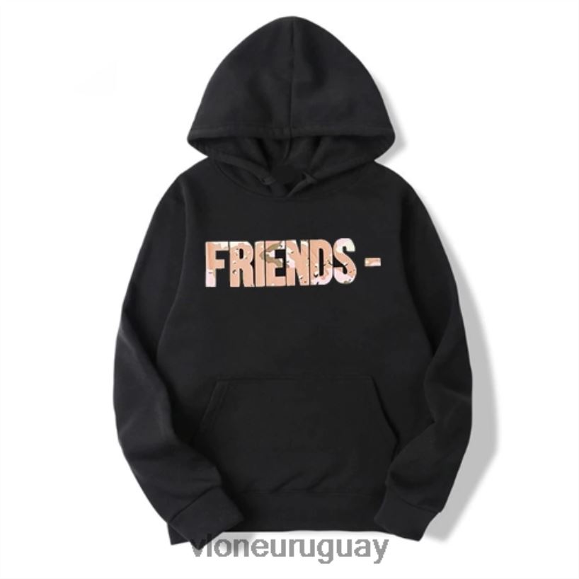hombres Vlone sudadera con capucha exclusiva de camuflaje del desierto de Friends arriba 84H0B31